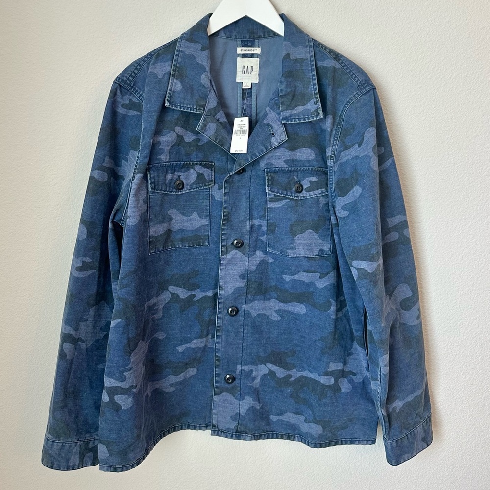 GAP Blue Camouflage Military Jacket